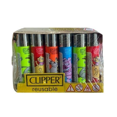 ISQUEIRO CLIPPER MAXXI CRAZY FARM 2 CX C/24