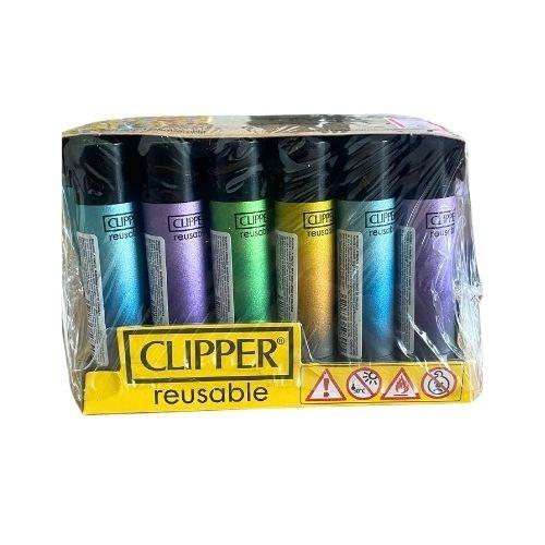 ISQUEIRO CLIPPER MAXXI BLACK TRIPLE GRADIENT