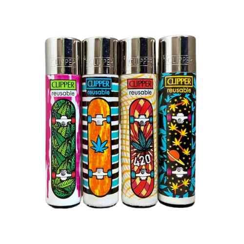 ISQUEIRO CLIPPER MAXXI WEED BOARDING CX C/24