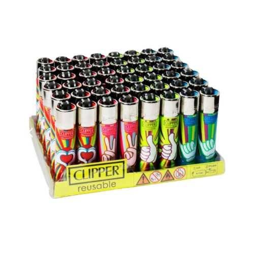 ISQUEIRO CLIPPER MAXXI HIPPIE MOMENTS CX C/24
