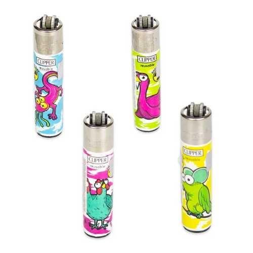 ISQUEIRO CLIPPER MAXXI MUTANT ANIMALS CX C/24