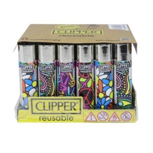 ISQUEIRO CLIPPER MAXXI HIPPIE PARTY 1 CX C/24