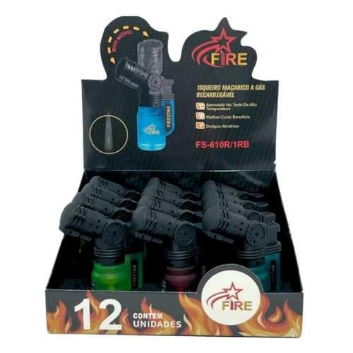 ISQUEIRO FIRE BICO MÓVEL RECARREGÁVEL - REF. FS-610R/1RB