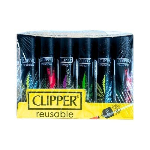 ISQUEIRO CLIPPER MICRO HALF LEAF CX C/24