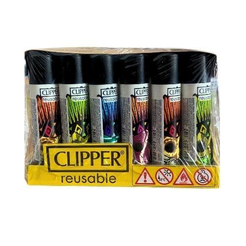 ISQUEIRO CLIPPER MAXXI  NATIVE TOTEM 2  CX C/ 24