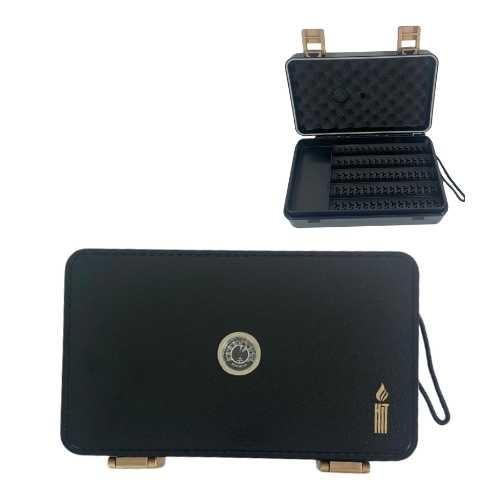 UMIDOR DE CHARUTOS HIT PRETO P/ 10 CH C/ HIDROMETRO - REF.HIT-UV-001