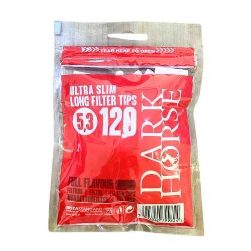 FILTRO PARA CIGARRO DARK HORSE ULTRA SLIM LONGO 5,3MM PT/120