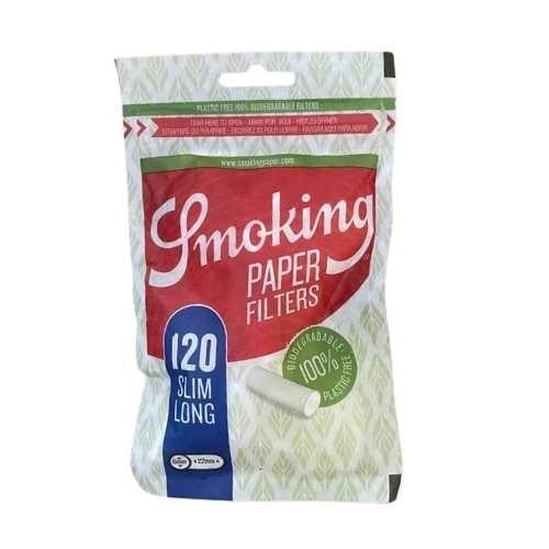 FILTRO PARA CIGARRO  SMOKING SLIM LONG BIODEGRADÁVEL C/120