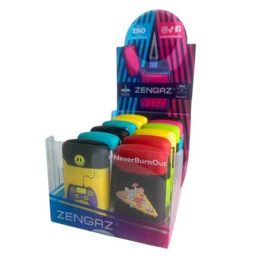 ISQUEIRO ZENGAZ MEGA JET BICOLOR ESTAMPADO ZL-3BE2