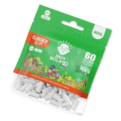 FILTRO PARA CIGARRO BEM BOLADO CAPSULA DE MENTA SLIM 6MM C/60