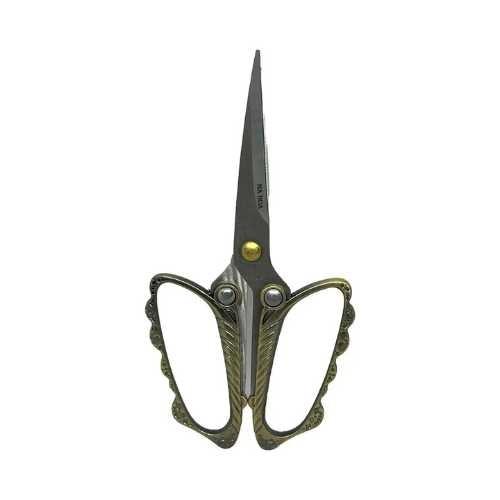 TESOURA METAL NA BOA PONTA  ARREDONDADA BUTTERFLY OLD GOLDEN L8039