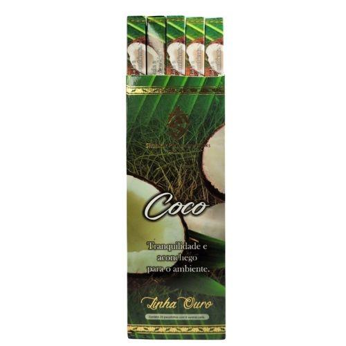 INCENSO SHANKAR COCO LINHA OURO C/ 8