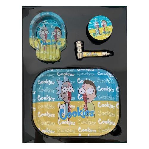 KIT RICK AND MORTY BANDEJA, DICHAVADOR, PIPE E CINZEIRO AZUL REF. SS061