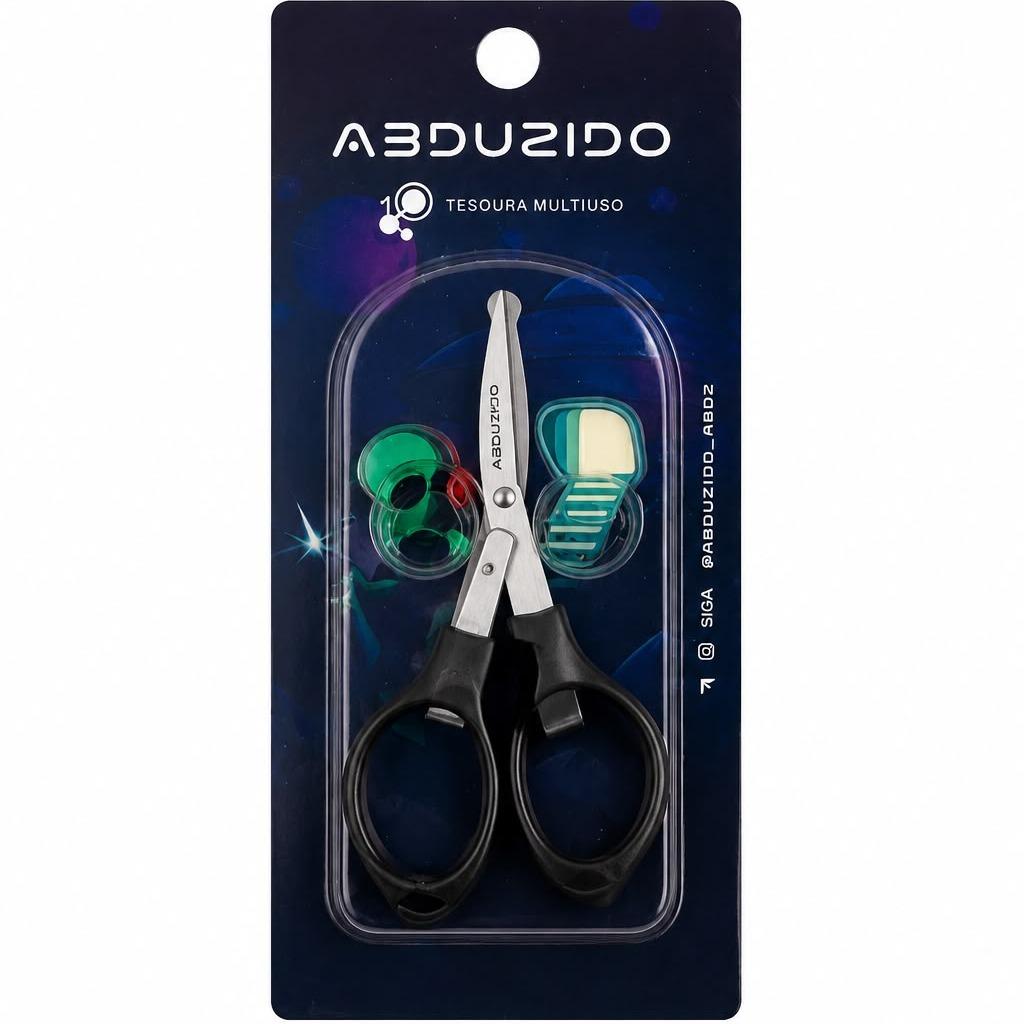 TESOURA ABDZ DOBRAVEL PLASTICO BLACK/SILVER