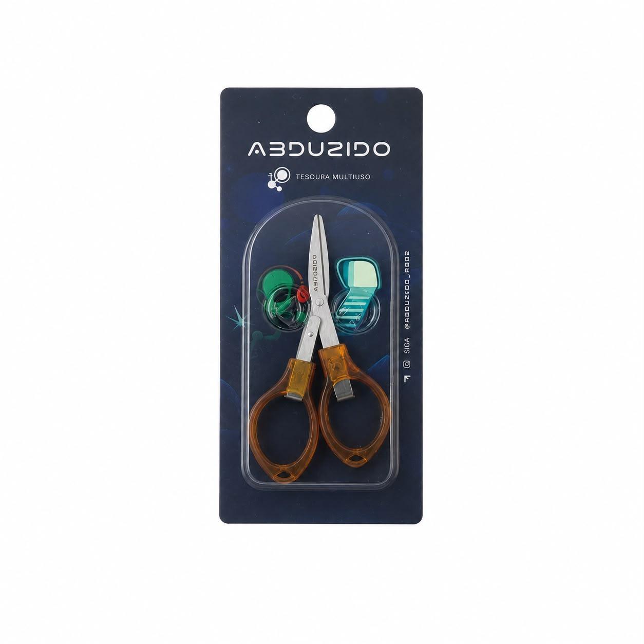 TESOURA ABDZ DOBRAVEL PLASTICO AMBAR/SILVER