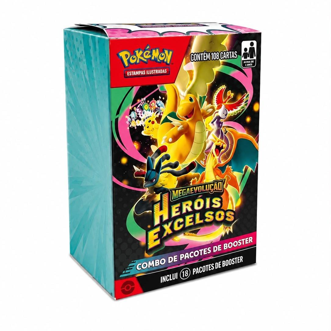 JOGO DE CARTA POKÉMON MEGA EVOLUÇÃO HEROIS EXCELSOS C/108