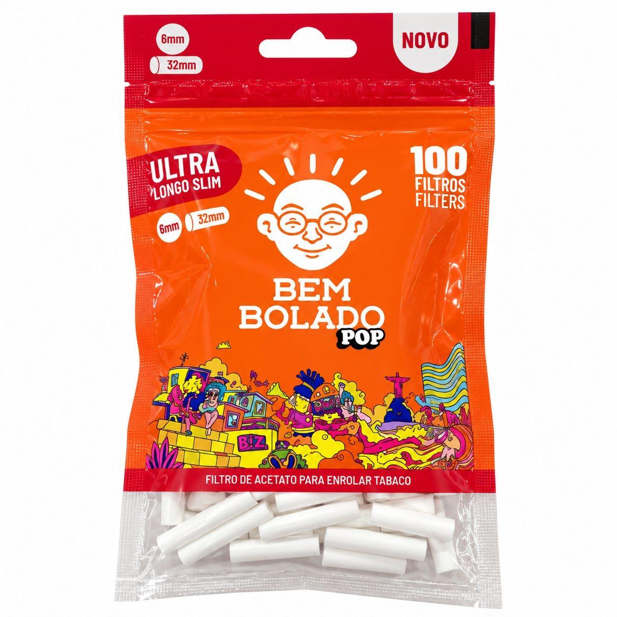 FILTRO PARA CIGARRO BEM BOLADO ULTRA LONGO SLIM 6MM C/100