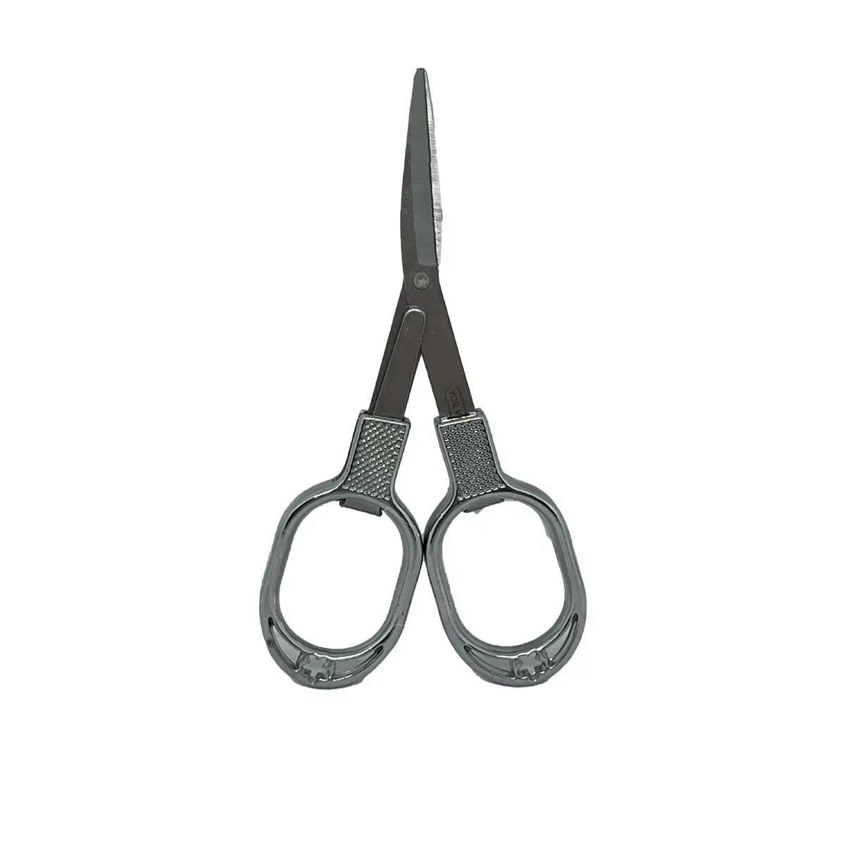 TESOURA METAL NA BOA PONTA  DOBRAVEL ARREDONDADA PRATA L8017L