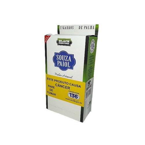 CIGARRO DE PALHA SOUZA PAIOL BLACK MENTHOL 10X18 *