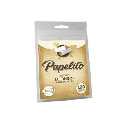 FILTRO PARA CIGARRO PAPELITO LONGO BIODEGRADAVEL 6MM PT /120 - REF. 144