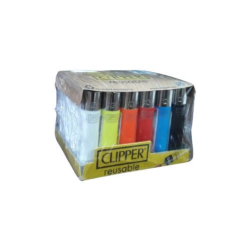 ISQUEIRO CLIPPER MICRO SOLID BRANDED CX C/ 24 REF CP22RH 151