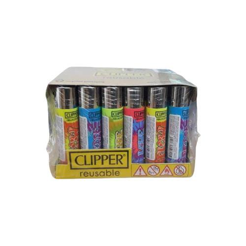 ISQUEIRO CLIPPER MAXXI NEW TIE DYE CX C/ 24 REF. CP11R D24