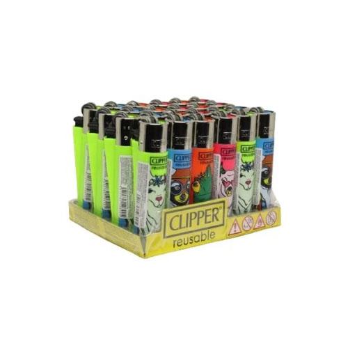 ISQUEIRO CLIPPER MAXXI HIPPIE THEME 3 CX C/ 24 REF. CP11R D24