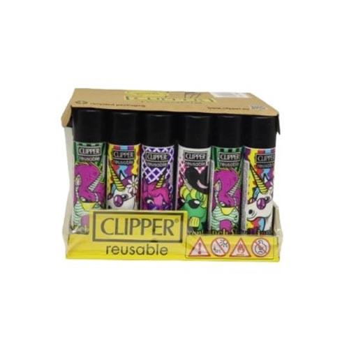 ISQUEIRO CLIPPER MAXXI SMILING ANIMALS BW LB C/ 24 REF CP11R 242