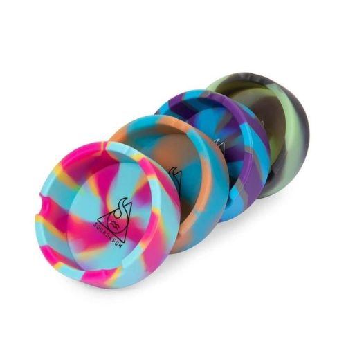 CINZEIRO PARA CIGARRO SQUADAFUM SILICONE REDONDO RAINBOW COLLOR REF 001