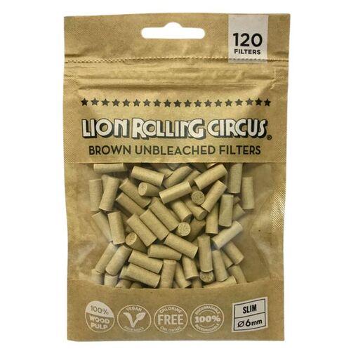FILTRO PARA CIGARRO LION ROLLING CIRCUS BROWN 6MM PT/120 *